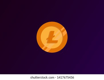 Cryptocurrencies Lite Coin Icons Vector Illustration