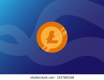 Cryptocurrencies Lite Coin Icons Vector Illustration