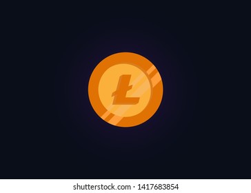 Cryptocurrencies Lite Coin Icons Vector Illustration