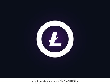 Cryptocurrencies Lite Coin Icons Vector Illustration