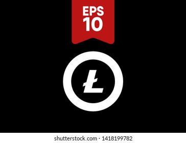 Cryptocurrencies Lite Coin Icons Vector Illustration