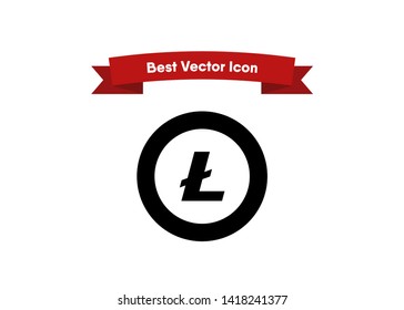 Cryptocurrencies Lite Coin Icons Vector Illustration
