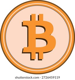 Kryptowährungen und Logos. 3D Bitcoin-BTC Logozeichnungen.