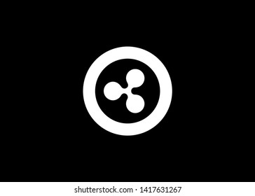 Cryptocurrencies Ripple Coin Icons Vector Illustration