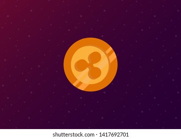 Cryptocurrencies Ripple Coin Icons Vector Illustration