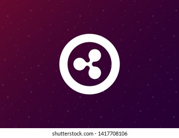 Cryptocurrencies Ripple Coin Icons Vector Illustration