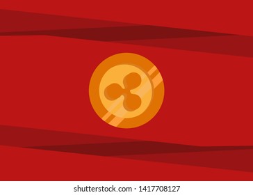 Cryptocurrencies Ripple Coin Icons Vector Illustration