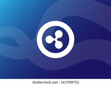 Cryptocurrencies Ripple Coin Icons Vector Illustration
