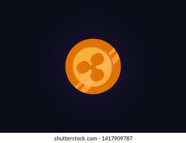 Cryptocurrencies Ripple Coin Icons Vector Illustration