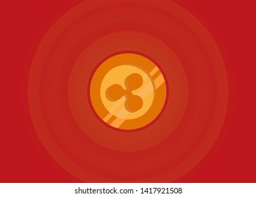 Cryptocurrencies Ripple Coin Icons Vector Illustration