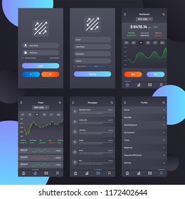 Cryptocurrencies trading, and exchange UI or UX concept for Mobile Apps. 