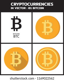 Cryptocurrencies Vector set 01 : Bitcoin
