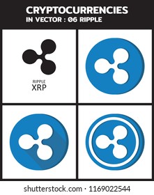 Cryptocurrencies Vector set 06 : Ripple XRP