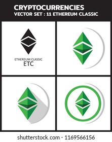 Cryptocurrencies Vector set 11 : ETHEREUM CLASSIC ETC