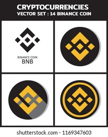 Cryptocurrencies Vector set 14 : BINANCE COIN BNB