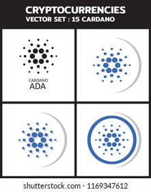 Cryptocurrencies Vector set 15 : CARDANO ADA