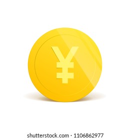Cryptocurrency. 3d realistic gold coins set on white in different positions .Money isolated on white. Vector illustration.