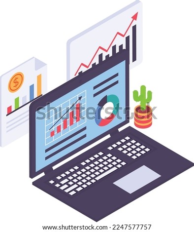 CryptoCurrency Alt coin Trend isometric Concept, Securities and broking Vector Icon Design, Business Finance Symbol, Treasury and Capital Budget Sign, Financial Analysis and Control stock illustration