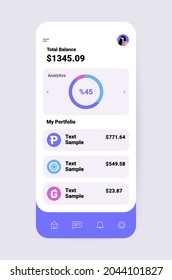 aplicación cryptocurrency diseño aplicación virtual de transferencia de dinero en la divisa digital de transacciones bancarias de pantalla inteligente