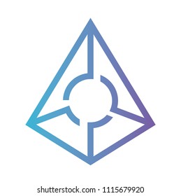 cryptocurrency augur symbol isolated icon