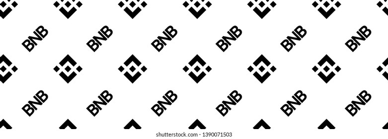 Cryptocurrency Binance Coin - strict seamless pattern. White background.