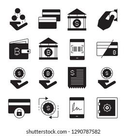 cryptocurrency, bitcoin and blockchain tech icons