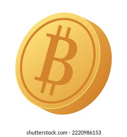 cryptocurrency bitcoin coin icon isolated