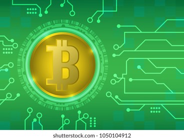 Cryptocurrency bitcoin concept. EPS10 Vector. Use for banner, leaflet, wallpaper, website, template, brochure, poster and other design.
