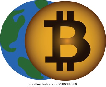 Kryptowährung. Bitcoin ist die Währung der Zukunft. die Hauptwährung der Erde. Geld online. Kryptowährungsbank.