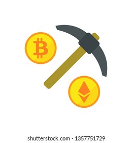 Cryptocurrency - Bitcoin Ethereum Mine Icon