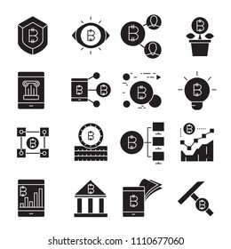 cryptocurrency and bitcoin icons