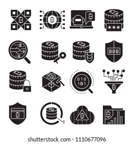 cryptocurrency and bitcoin icons