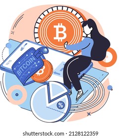 Cryptocurrency bitcoin mining metaphor Blockchain exchange platform. Cyber banking procedures, bitcoin trading, wallet. Ecurrency transactions. Digital currency, cryptocurrency market, hidden mining