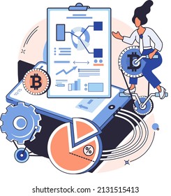 Cryptocurrency bitcoin mining metaphor Blockchain exchange platform. Cyber banking procedures, bitcoin trading, wallet. Ecurrency transactions. Digital currency, cryptocurrency market, hidden mining