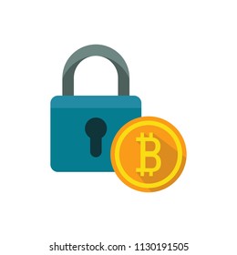 Cryptocurrency Bitcoin Secure Payment Icon