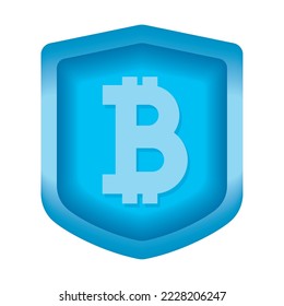 Kryptowährungs-Bitcoin-Schild einzeln