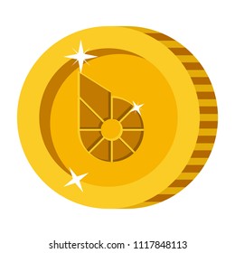cryptocurrency biteshares coin isolated icon