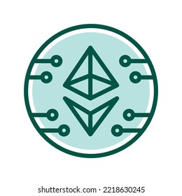 Cryptocurrency black line icon. Virtual money. Pictogram for web page.