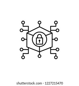 cryptocurrency, block chain icon. Element of block chain icon for mobile concept and web apps. Thin line cryptocurrency, block chain icon can be used for web and mobile