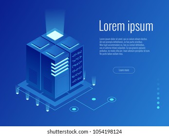 Cryptocurrency and Blockchain concept. Farm for mining bitcoins