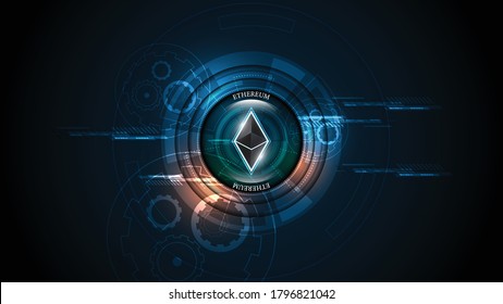 Cryptocurrency Blockchain Ethereum Digital Money Network Connection Technology Concept
