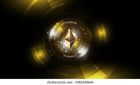 Cryptocurrency Blockchain Ethereum digital money network connection technology concept

