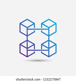 Cryptocurrency and blockchain icons or Logo.