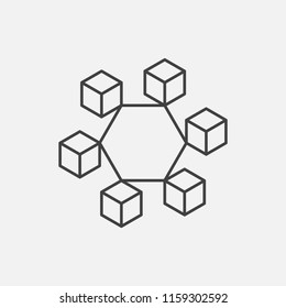 Cryptocurrency and blockchain icons or Logo.