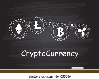 Cryptocurrency and blockchain infographic. Vector illustration.