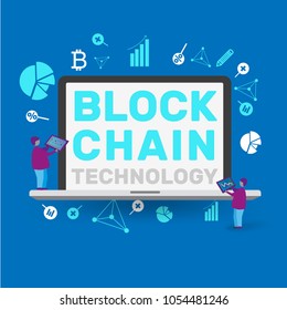 	
Cryptocurrency and blockchain isometric composition with people. Computer monitor with infographic elements. Design for presentation, landing page. 3d isometric flat design.