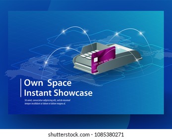 Cryptocurrency and blockchain isometric composition with Isometric phone,business chart. Smart object and smart technology design. 3d vector. analysts and managers working on blockchain start up.