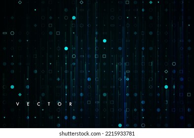 Cryptocurrency blockchain network background. Bright glowing symbols. Futuristic big data information. Graphic concept for your design