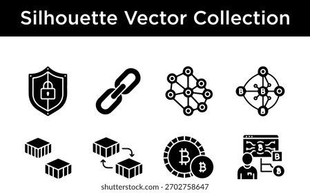 Colección de iconos de Tecnología de criptomonedas y blockchain