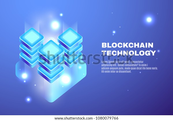 Cryptocurrency Blockchain Technology Isometric Illustration High Stock Vector Royalty Free 1080079766